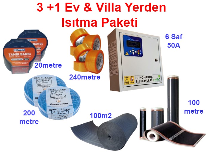 ev villa yerden ısıtma paketi