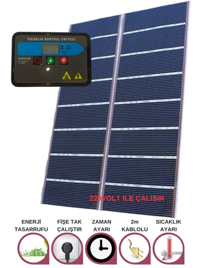 zaman ayarlı termostatlı halı altı ısıtıcı