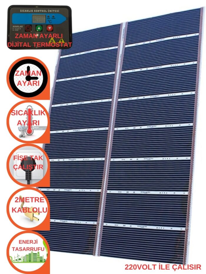 2 parça birleştirilmiş termostatlı karbon ısıtıcı film